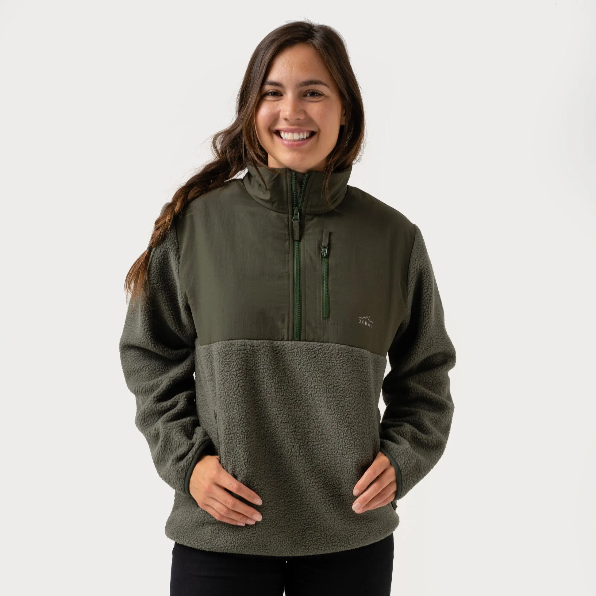 1/4 Zip Fleece Dusty Olive