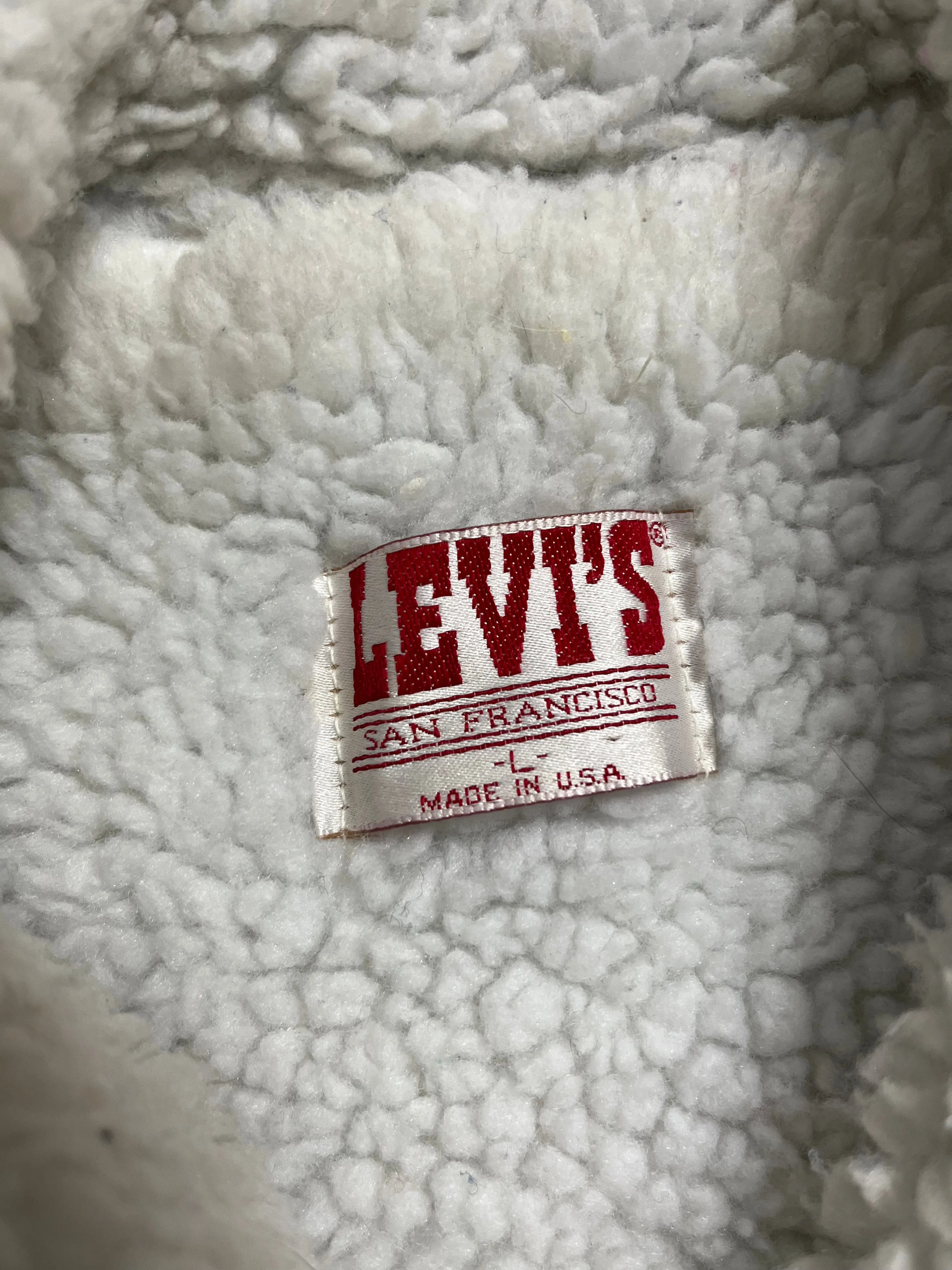 1980s Acid Wash Sherpa-Lined Denim Jacket by LEVI'S