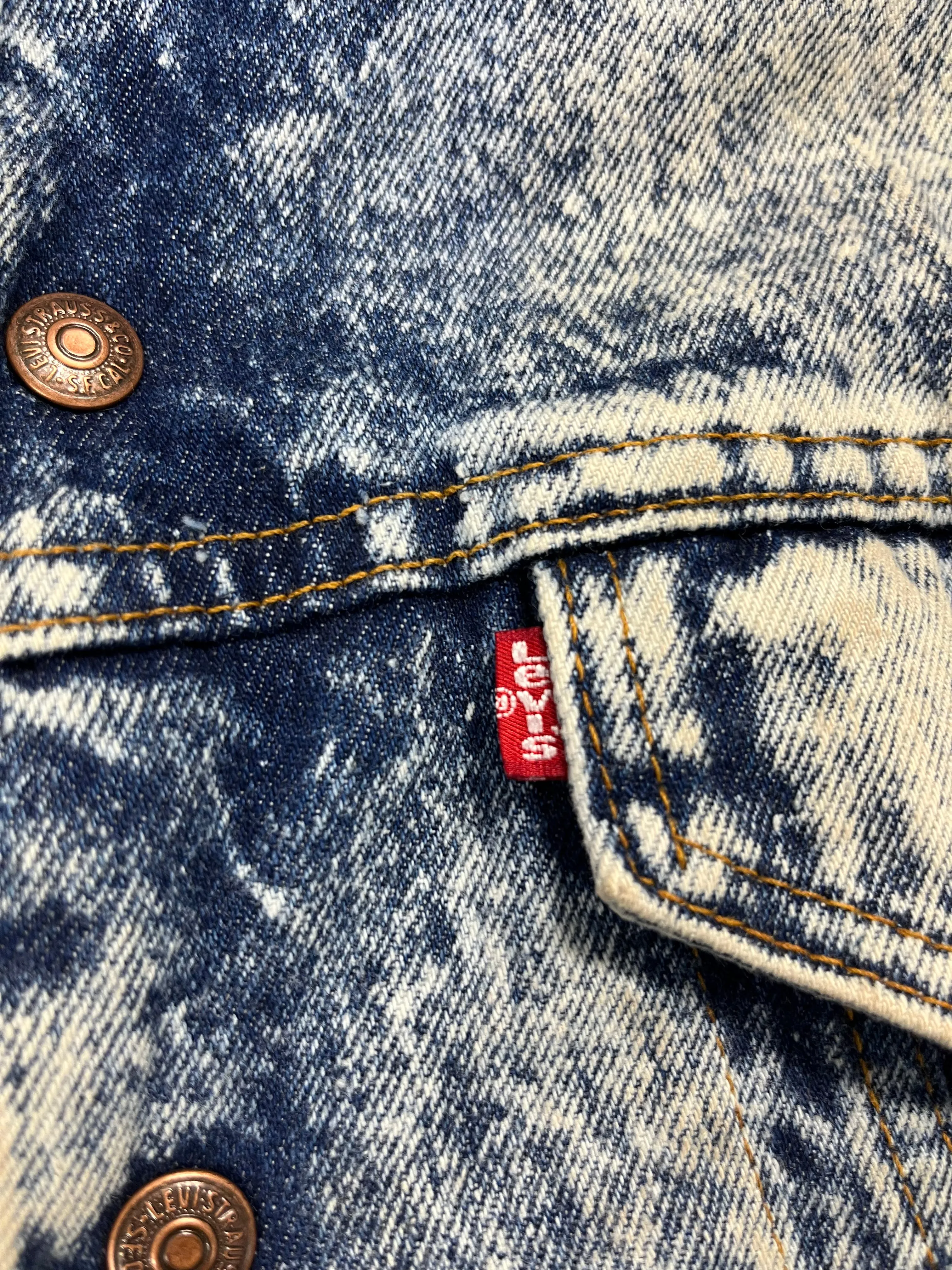 1980s Acid Wash Sherpa-Lined Denim Jacket by LEVI'S