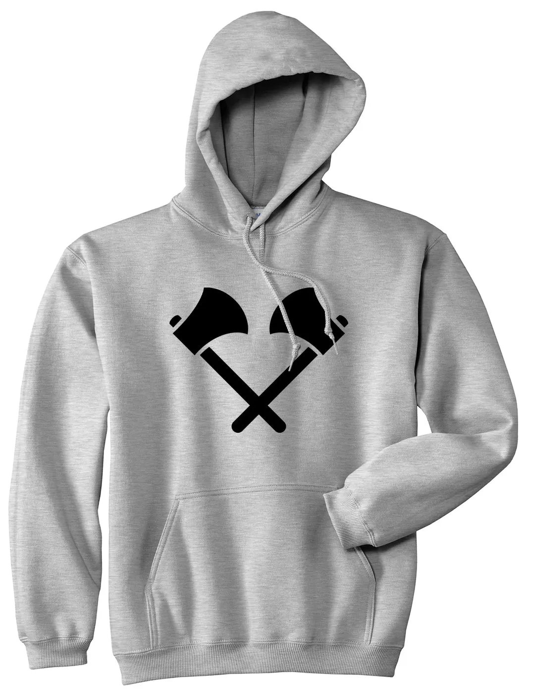 2 Ax Fireman Logo Mens Pullover Hoodie