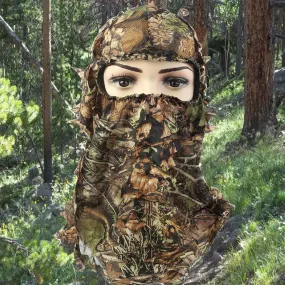 ABCAMO Ghillie Camouflage Leafy Hat Full Face Mask