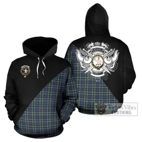 Allardice Tartan Hoodie with Family Crest and Military Logo Style