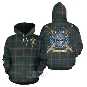 Allison Tartan Hoodie with Family Crest Celtic Skull Style