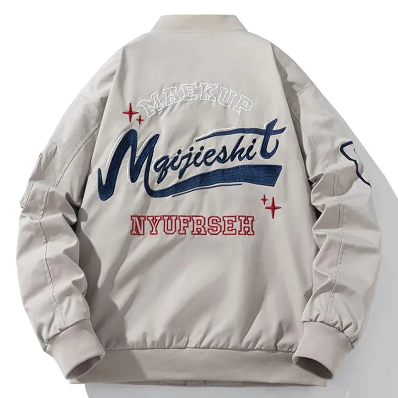 American Style Embroidery Bomber Jacket