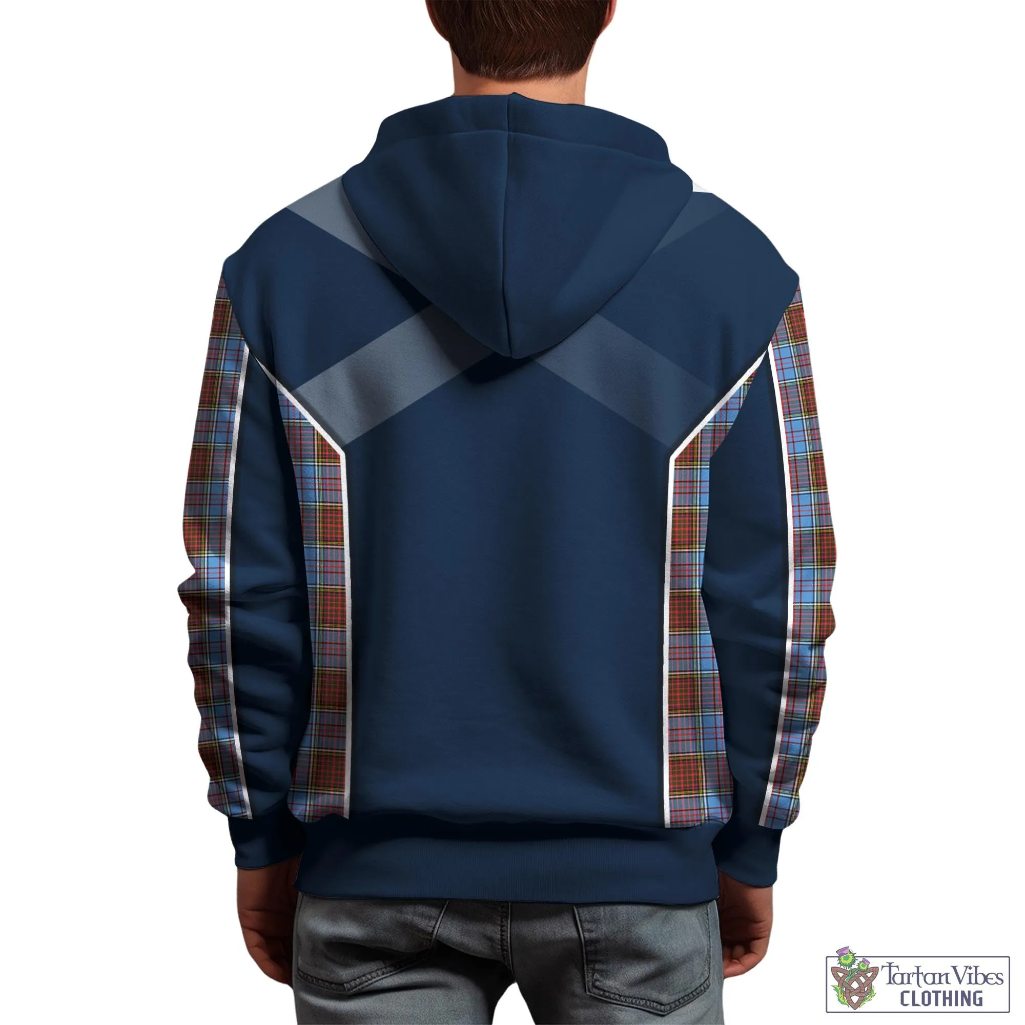 Anderson Modern Tartan Hoodie with Family Crest and Lion Rampant Vibes Sport Style