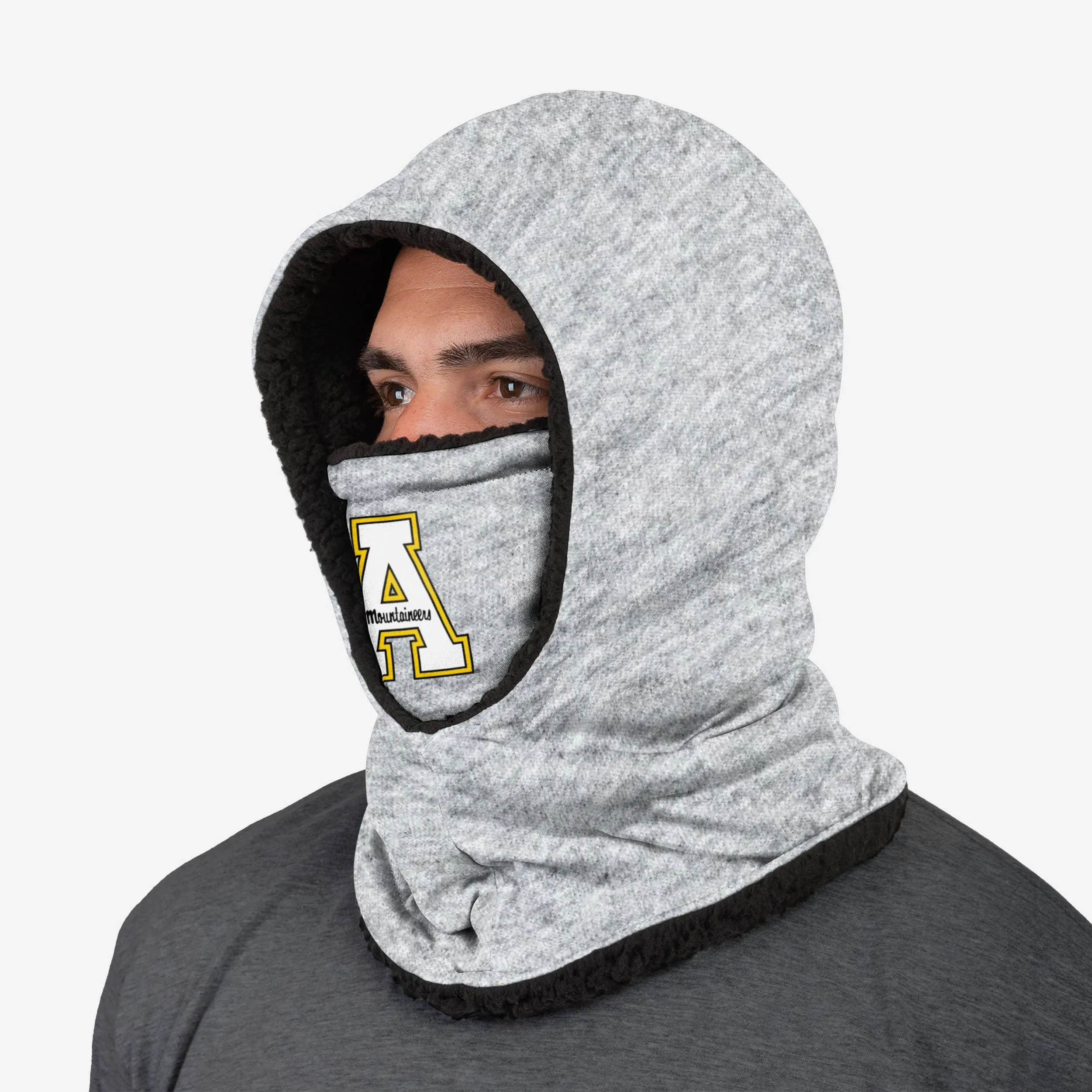 Appalachian State Mountaineers Heather Grey Big Logo Hooded Gaiter