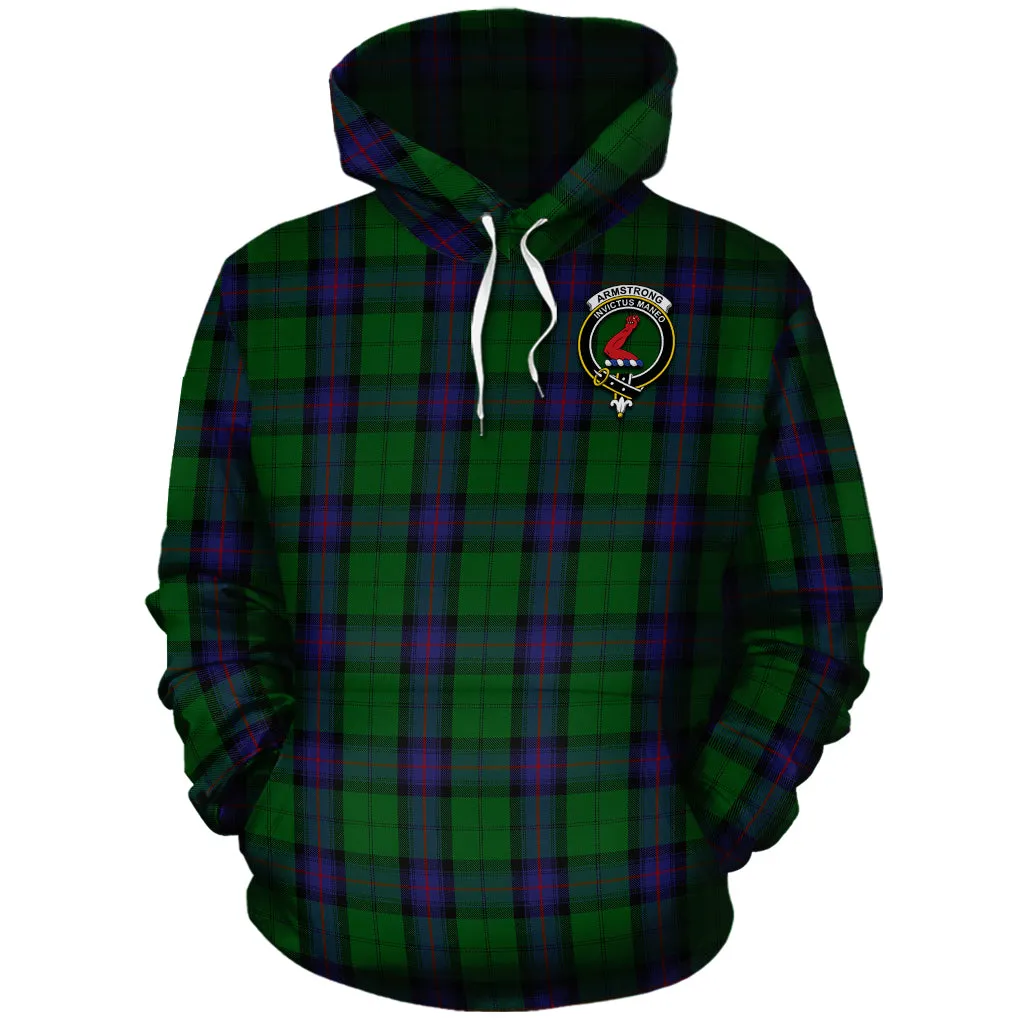 Armstrong Tartan Hoodie with Family Crest