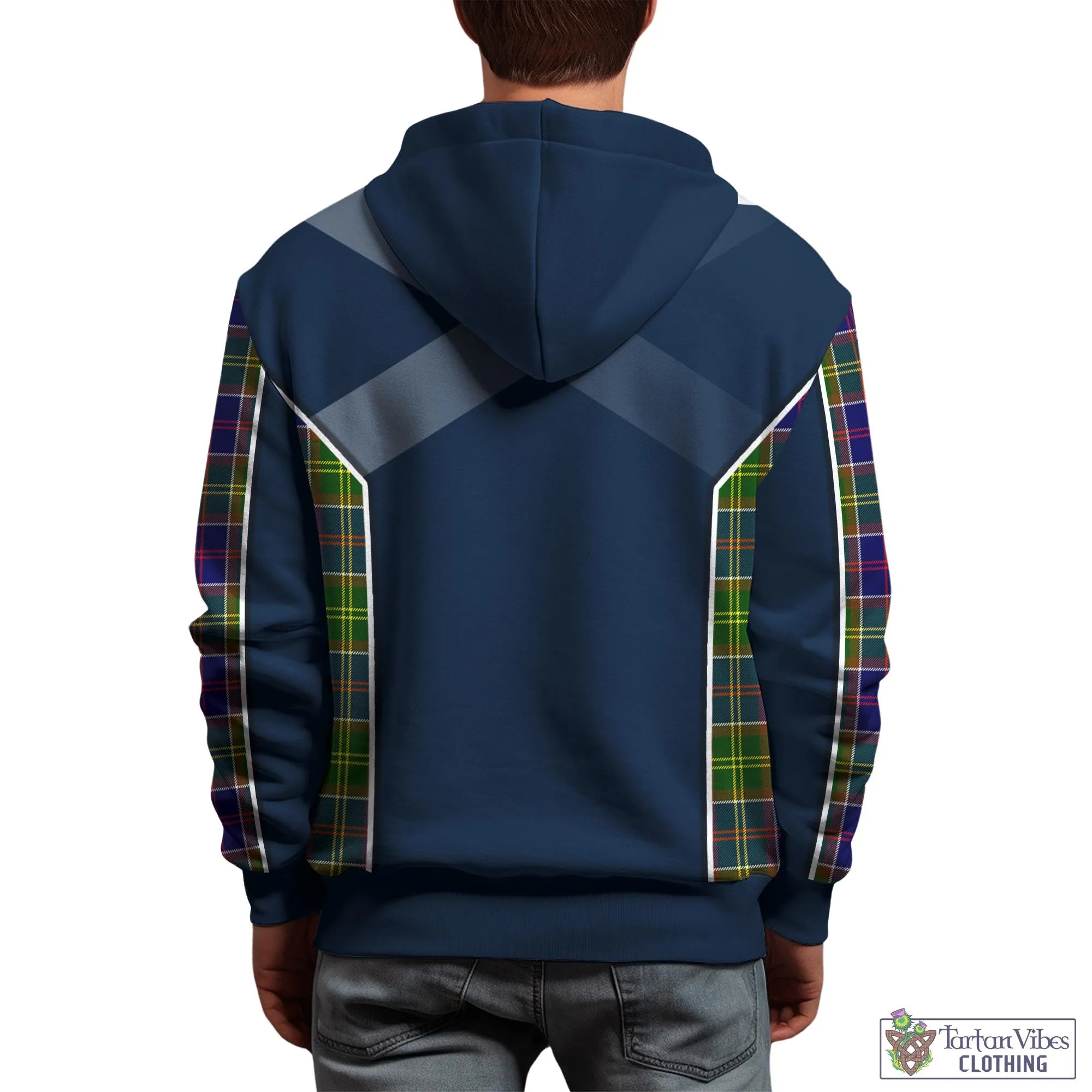 Arnott Tartan Hoodie with Family Crest and Lion Rampant Vibes Sport Style