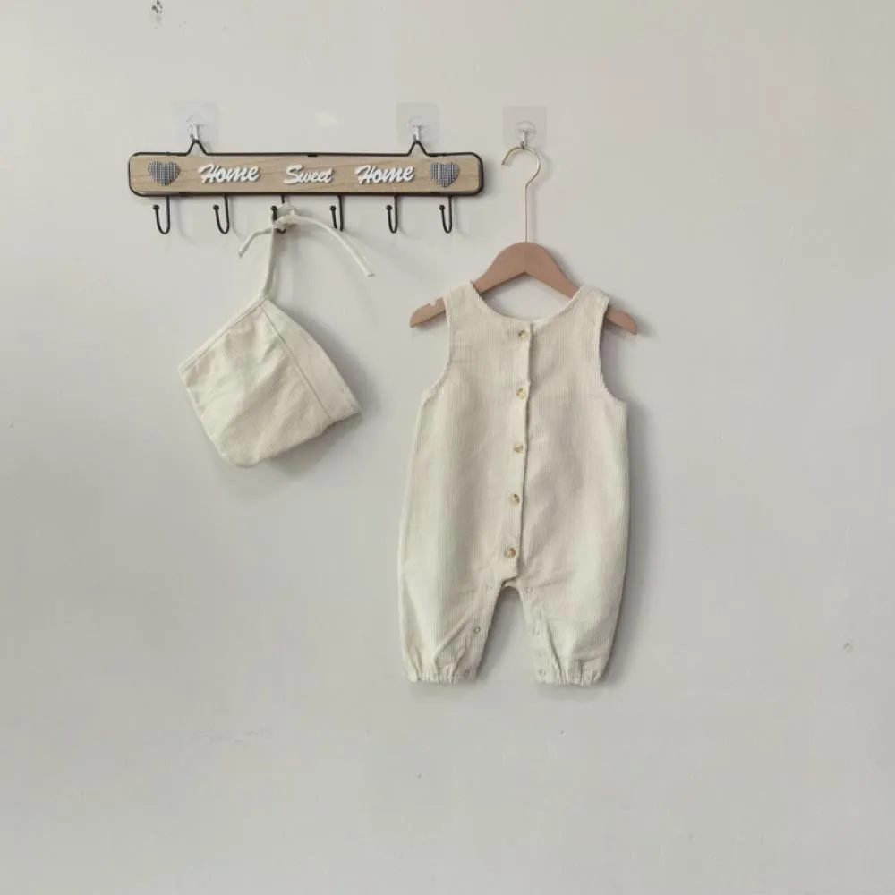 Autumn Winter Baby Boy Corduroy Vest Romper Wholesale Baby Clothes