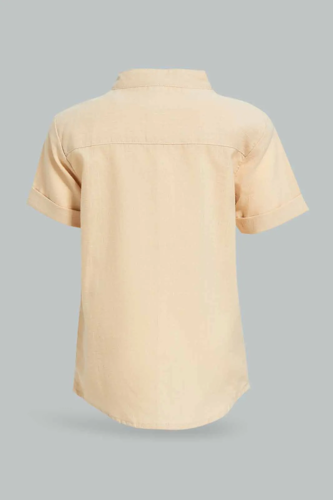 Baby Boys Beige Henley Shirt