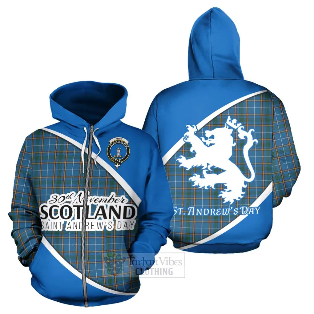 Bain Family Crest Tartan Hoodie Celebrate Saint Andrew's Day in Style