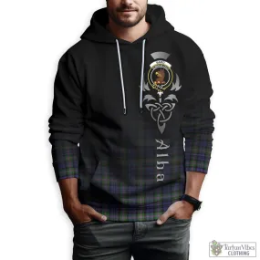 Baird Modern Tartan Hoodie Featuring Alba Gu Brath Family Crest Celtic Inspired