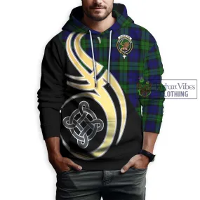 Bannatyne Tartan Hoodie with Family Crest and Celtic Symbol Style