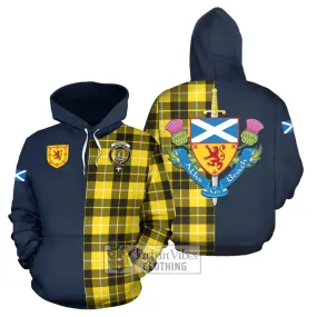 Barclay Dress Modern Tartan Hoodie Alba with Scottish Lion Royal Arm Half Style