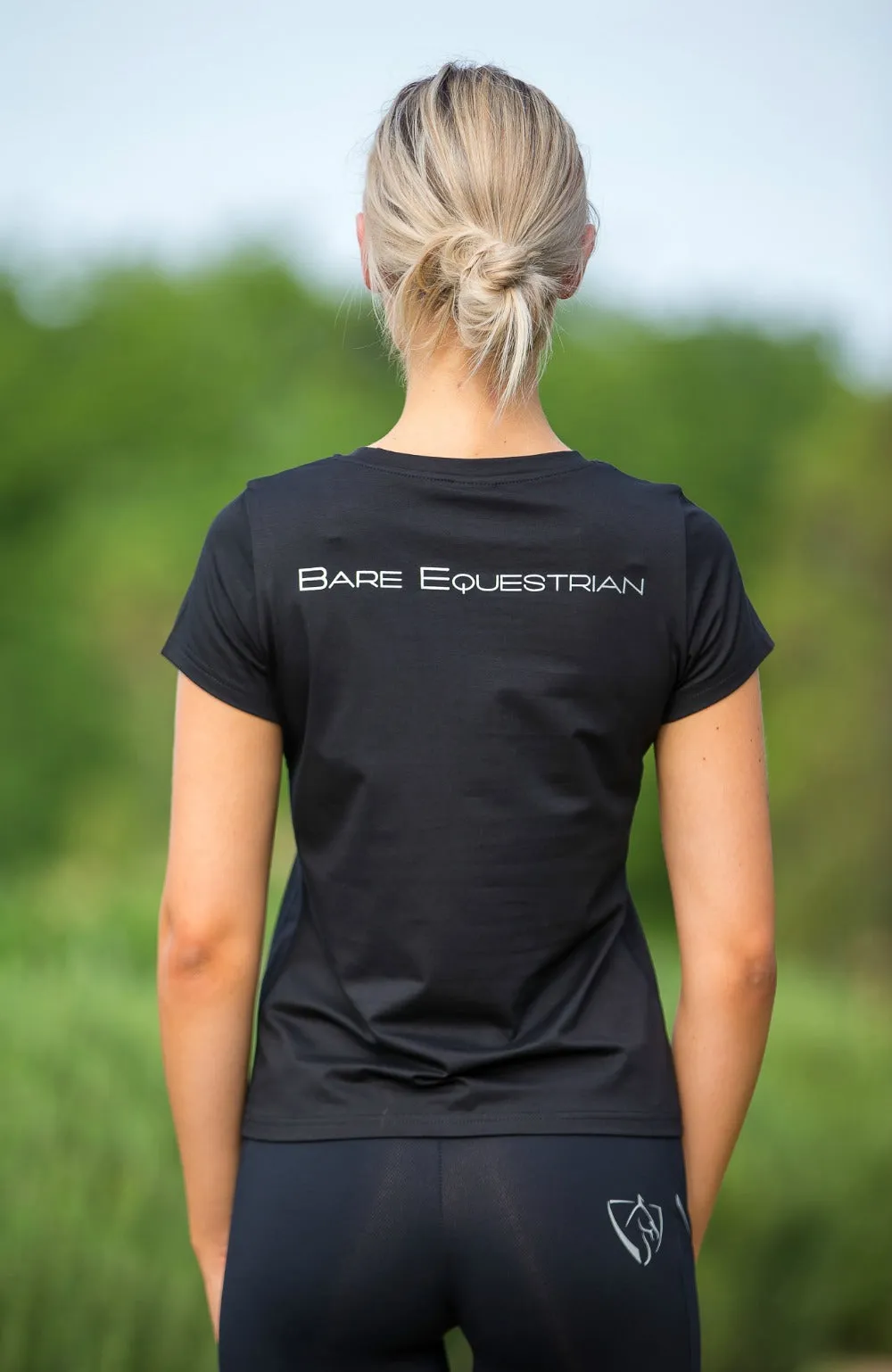 BARE Logo Riding T-Shirt - Black