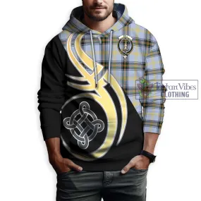 Bell Tartan Hoodie with Family Crest and Celtic Symbol Style