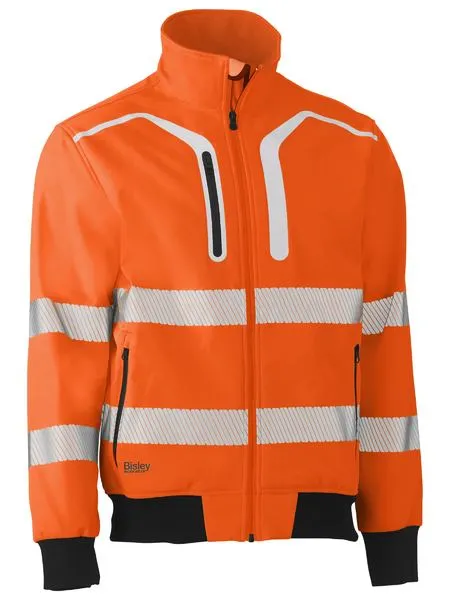 Bisley Hi Vis 2 Taped Soft Shell Bomber Jacket BJ6979T