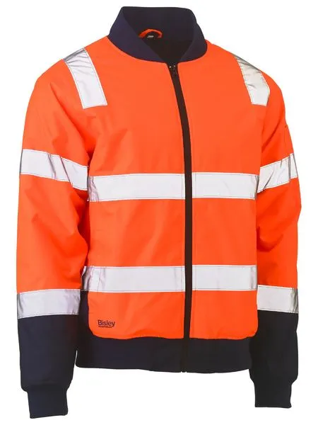 Bisley Hi Vis Two Tone Taped Bomber Jacket BJ6730T