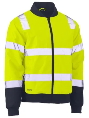 Bisley Hi Vis Two Tone Taped Bomber Jacket BJ6730T