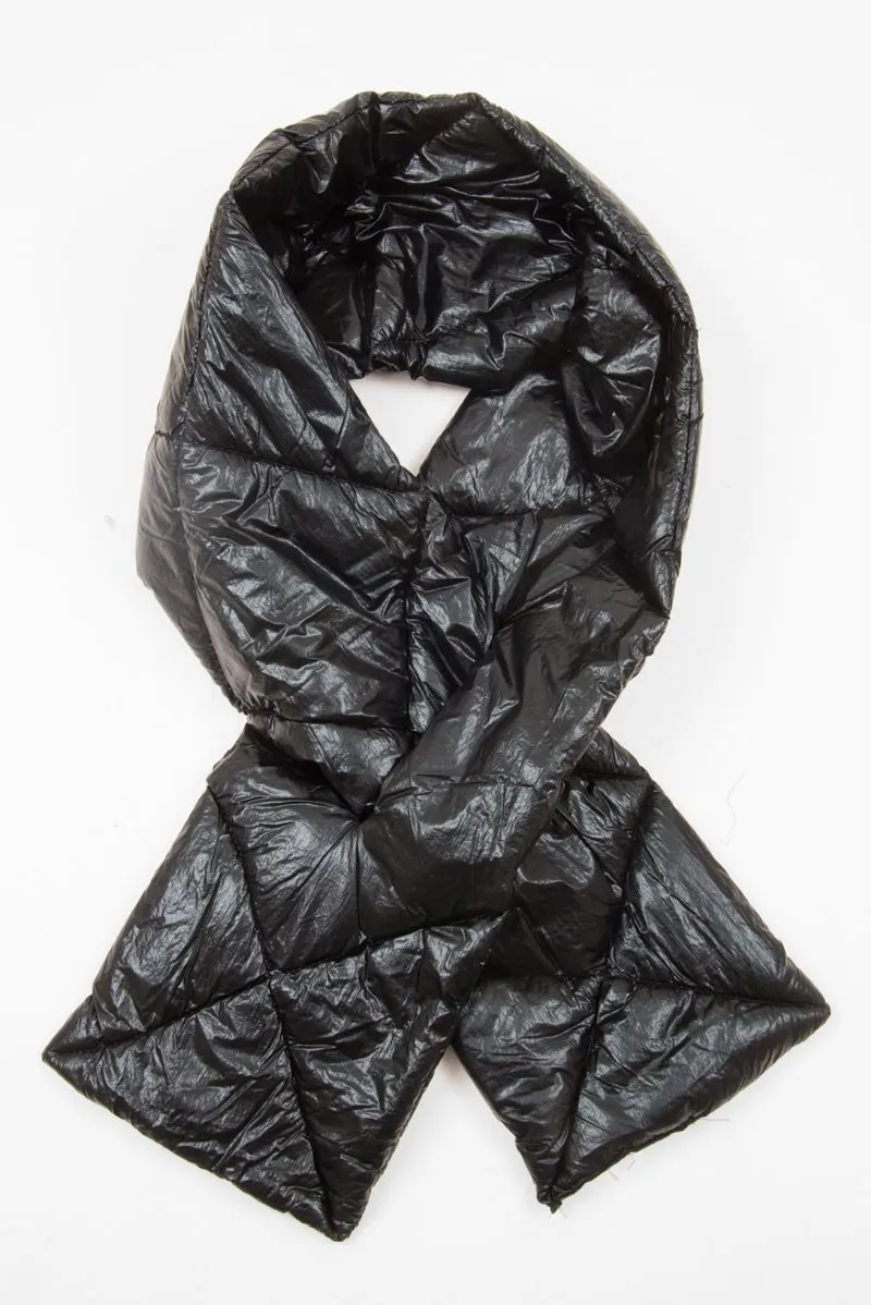 Black PU Padded Scarf - Haizel