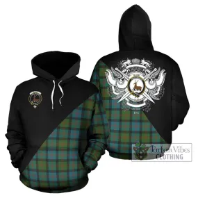 Blair Ancient Tartan Hoodie with Family Crest and Military Logo Style