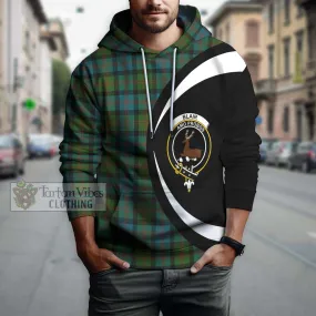 Blair Ancient Tartan Hoodie with Family Crest Circle Style