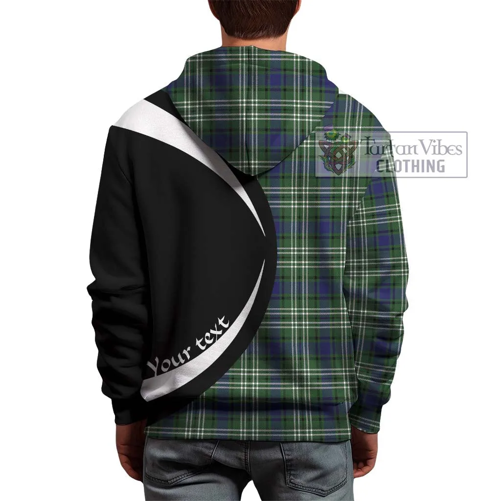 Blyth Tartan Hoodie with Family Crest Circle Style