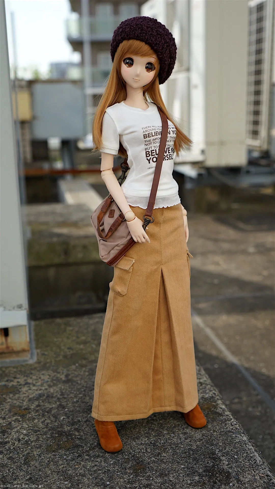 Box Pleat Long Skirt