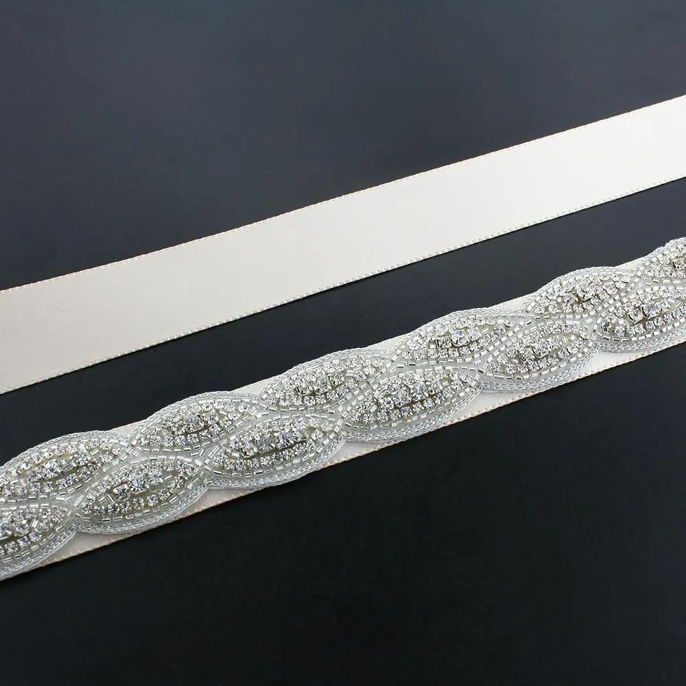 Bridal Sash with Braided Pattern