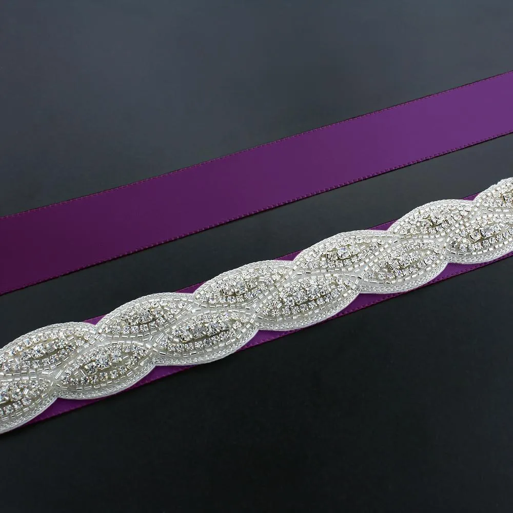 Bridal Sash with Braided Pattern