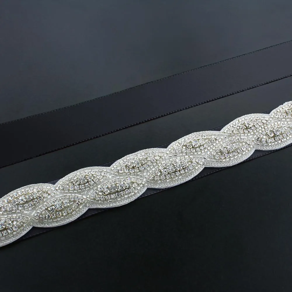 Bridal Sash with Braided Pattern