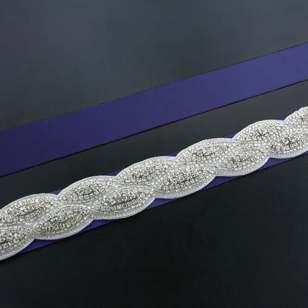 Bridal Sash with Braided Pattern