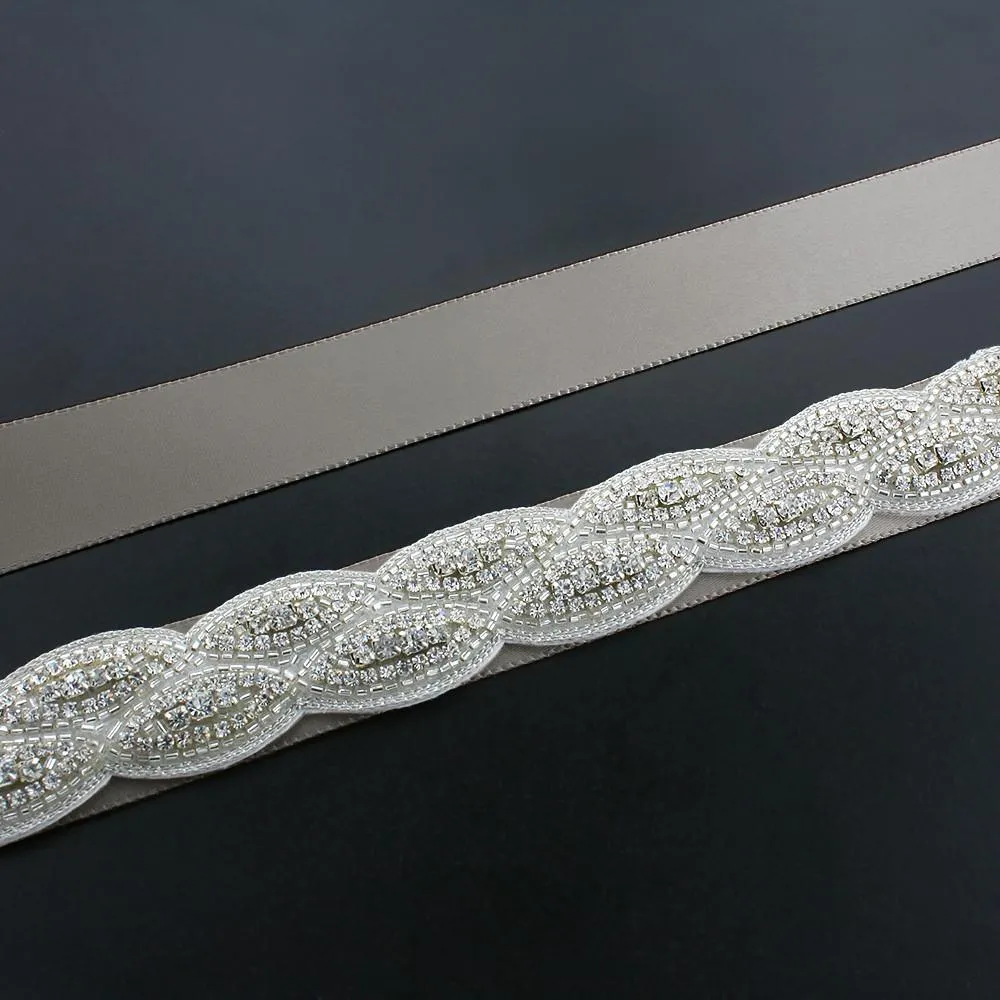 Bridal Sash with Braided Pattern