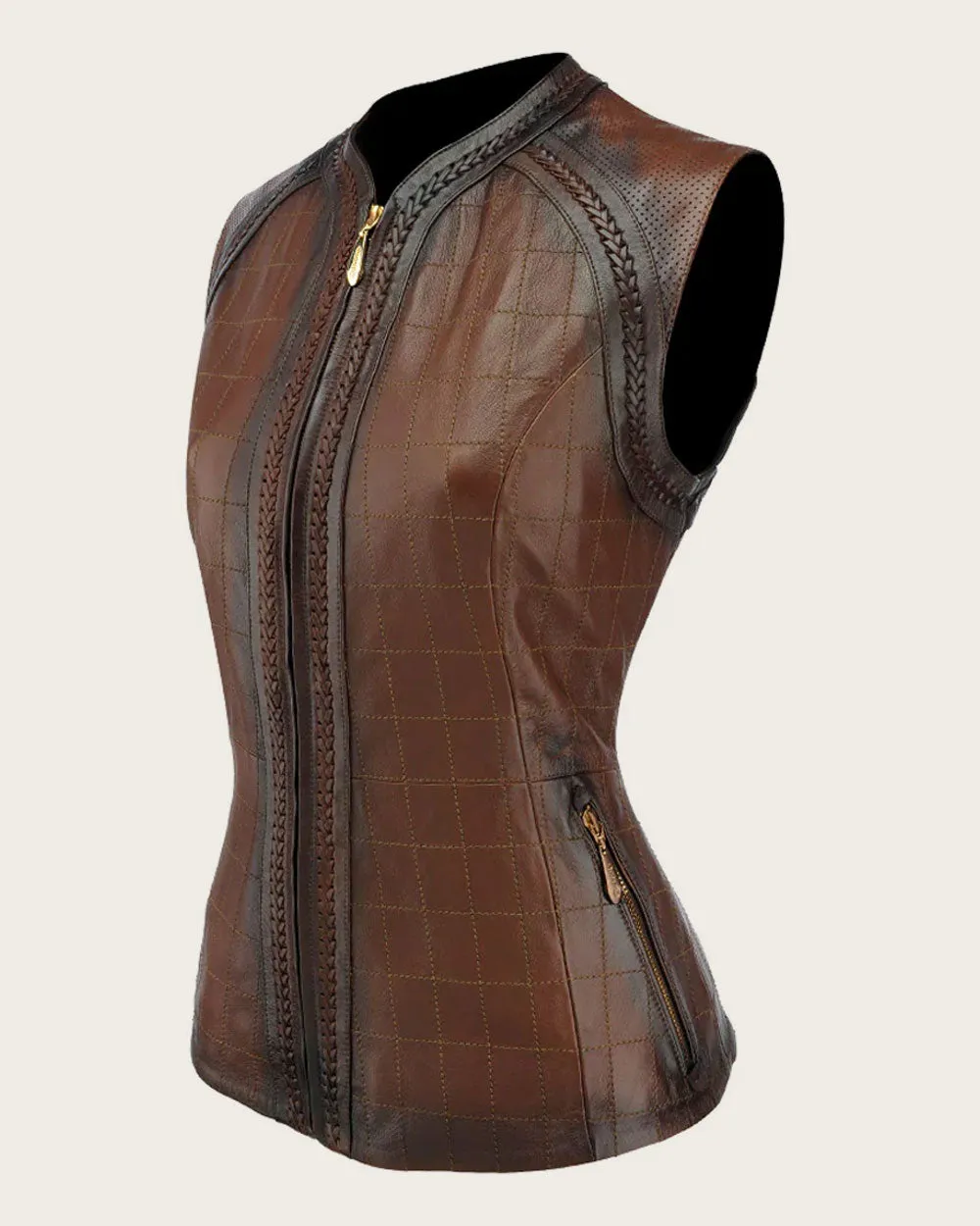 Brown ovine vest