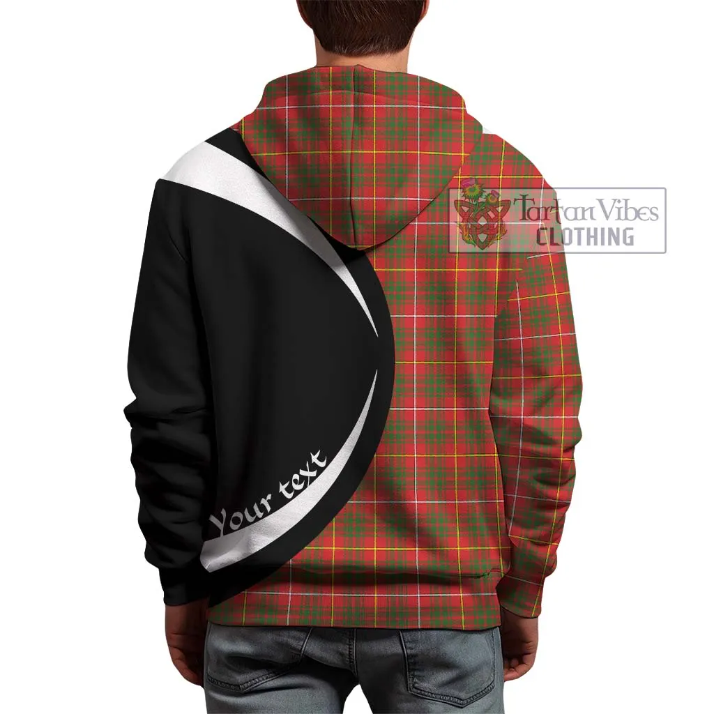 Bruce Modern Tartan Hoodie with Family Crest Circle Style