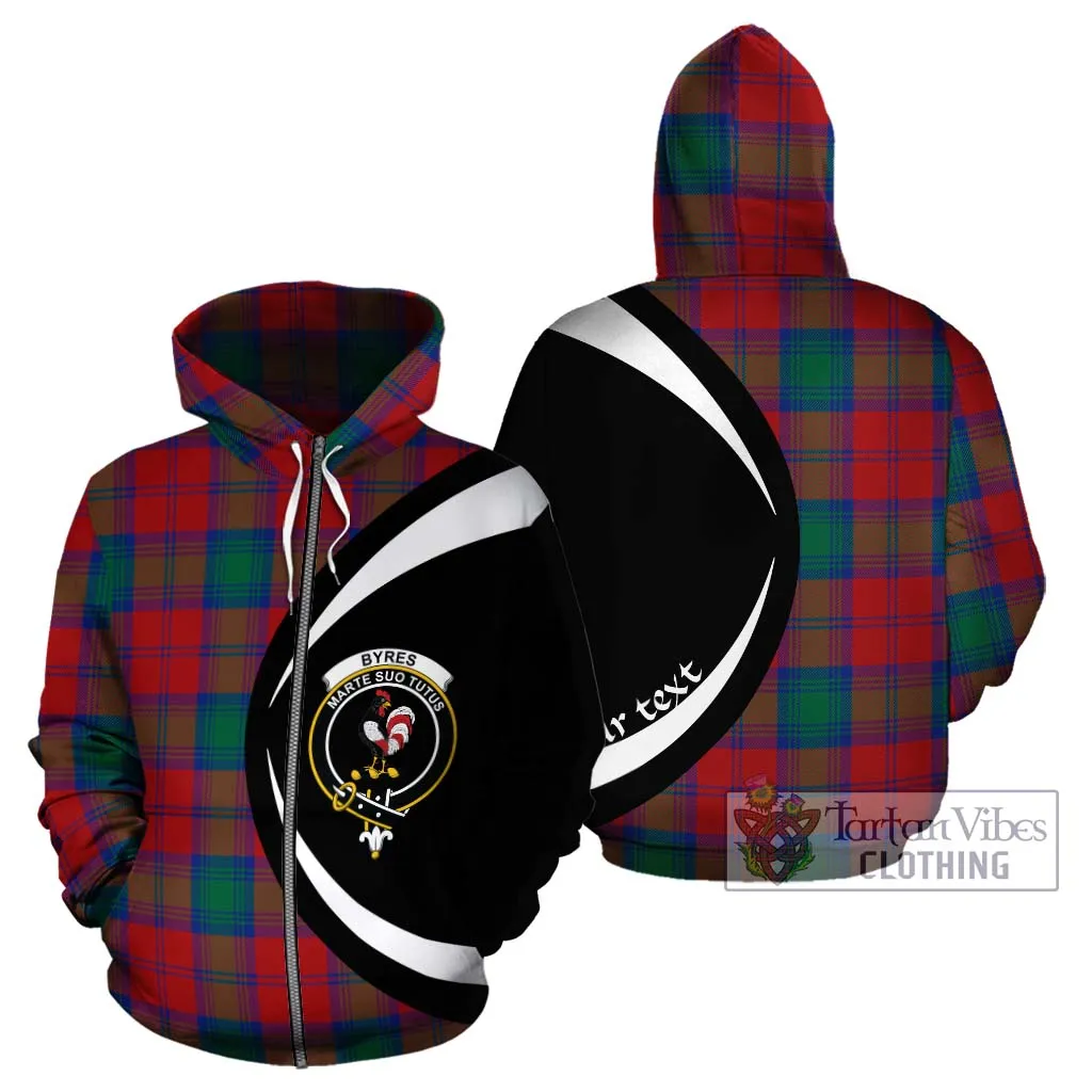 Byres (Byses) Tartan Hoodie with Family Crest Circle Style