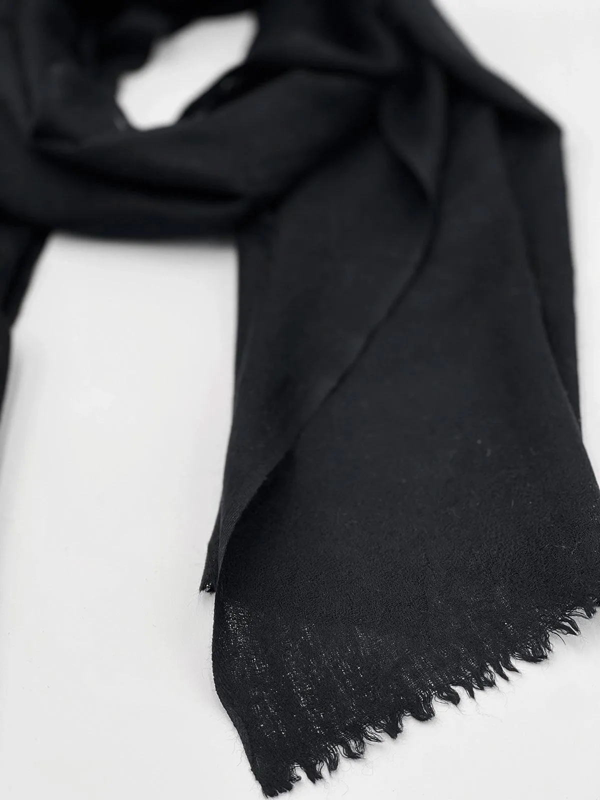 Cashmere Scarf - PLAIN BLACK