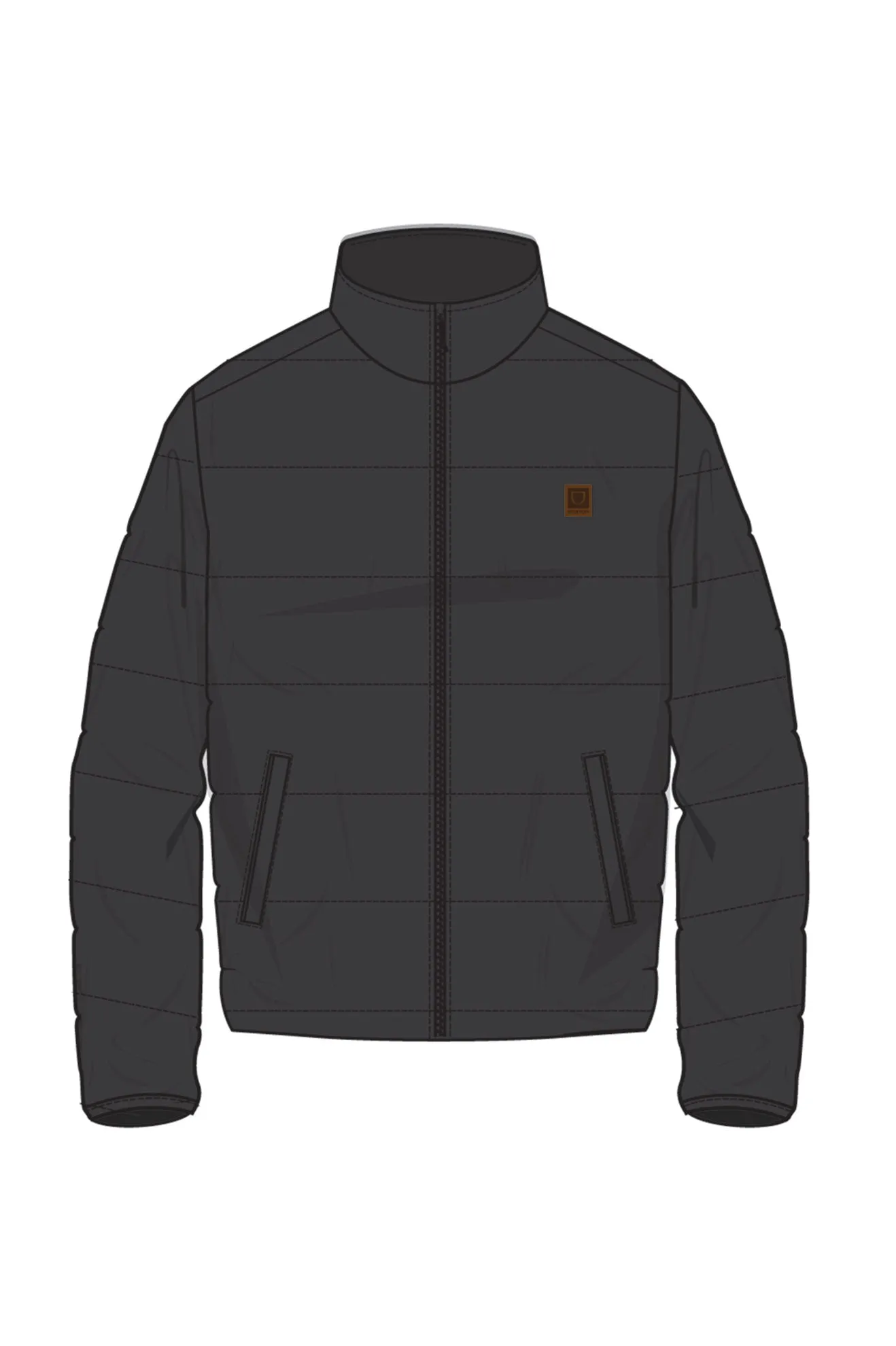 Cass Puffer Jacket - Black/Black