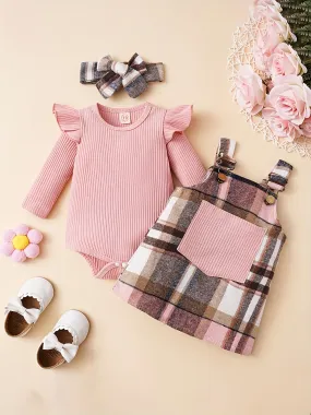 Chic Cotton Outfit Set for Baby Girl  Bodysuit  Skirt