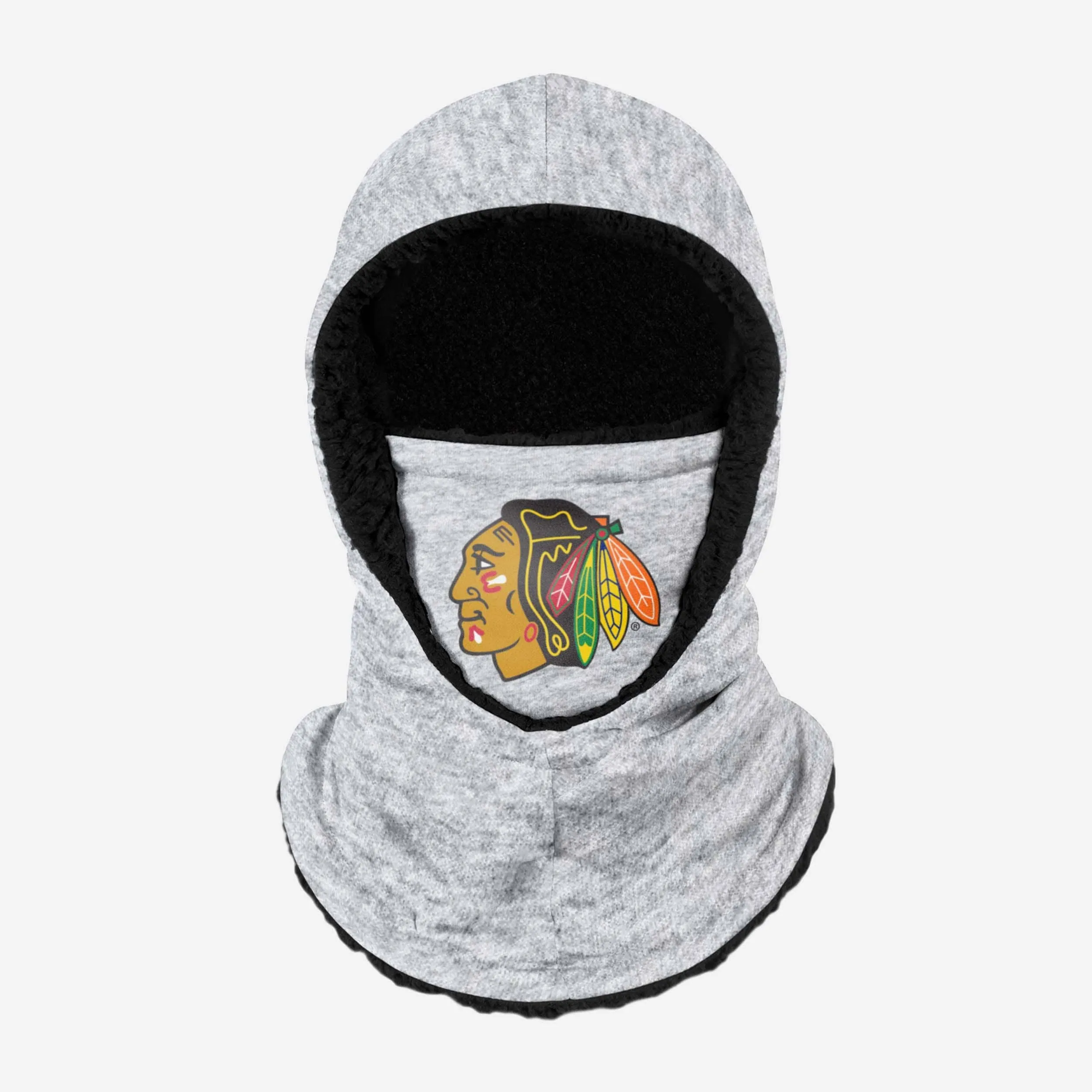 Chicago Blackhawks Heather Grey Big Logo Hooded Gaiter