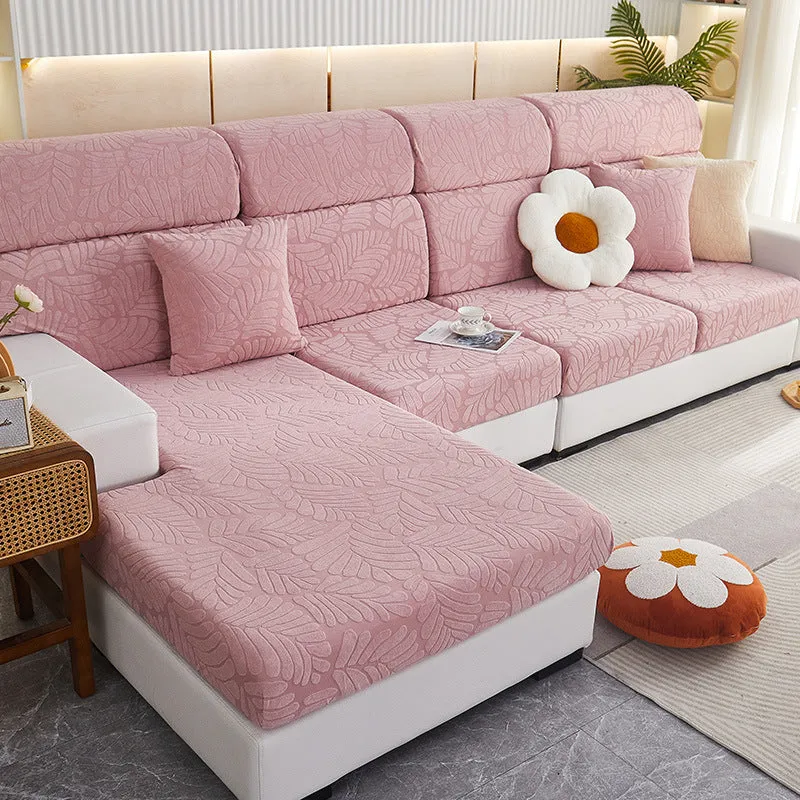 Classic Solid Color Sectional Couch Cover