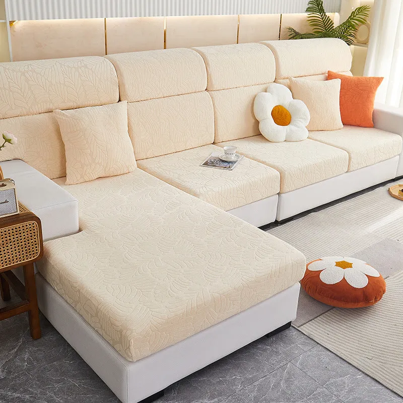 Classic Solid Color Sectional Couch Cover