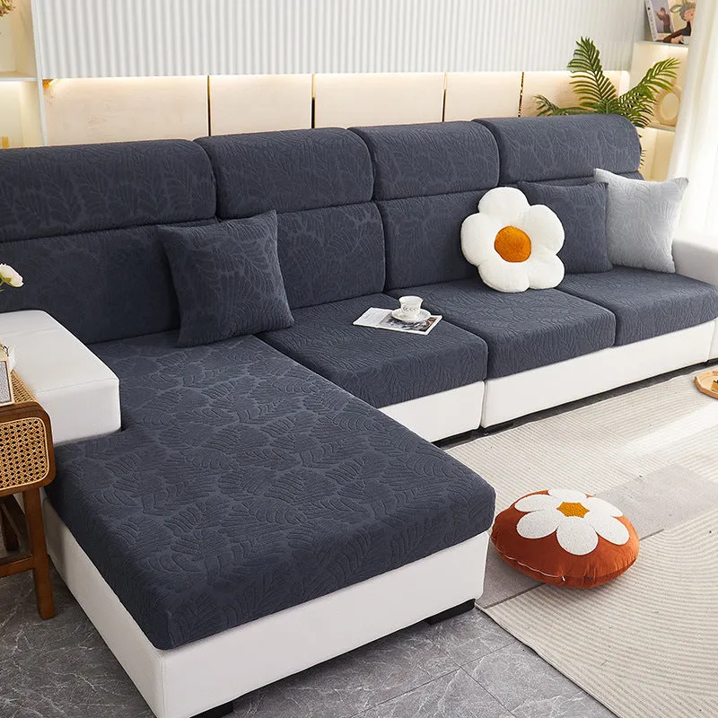 Classic Solid Color Sectional Couch Cover