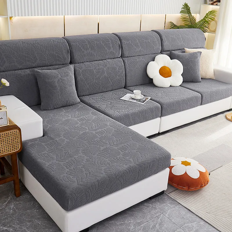 Classic Solid Color Sectional Couch Cover