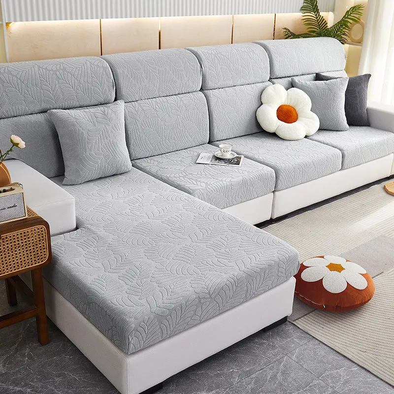 Classic Solid Color Sectional Couch Cover