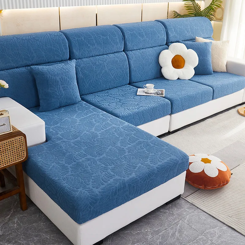 Classic Solid Color Sectional Couch Cover