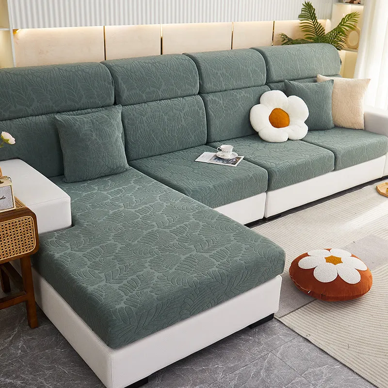 Classic Solid Color Sectional Couch Cover