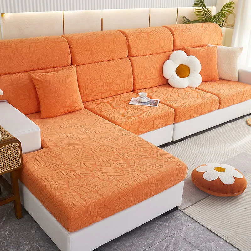 Classic Solid Color Sectional Couch Cover