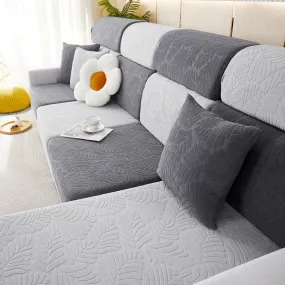 Classic Solid Color Sectional Couch Cover