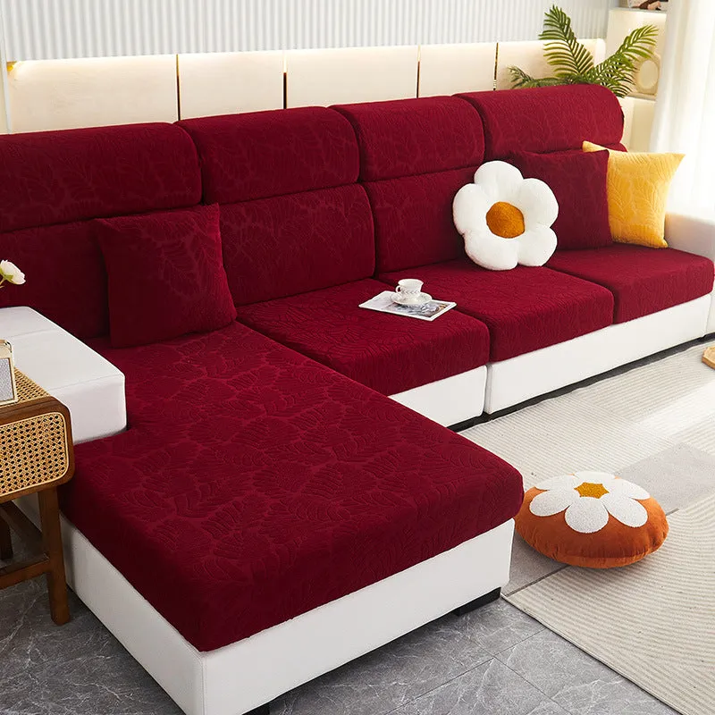 Classic Solid Color Sectional Couch Cover